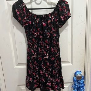 Black and Pink Floral Dress